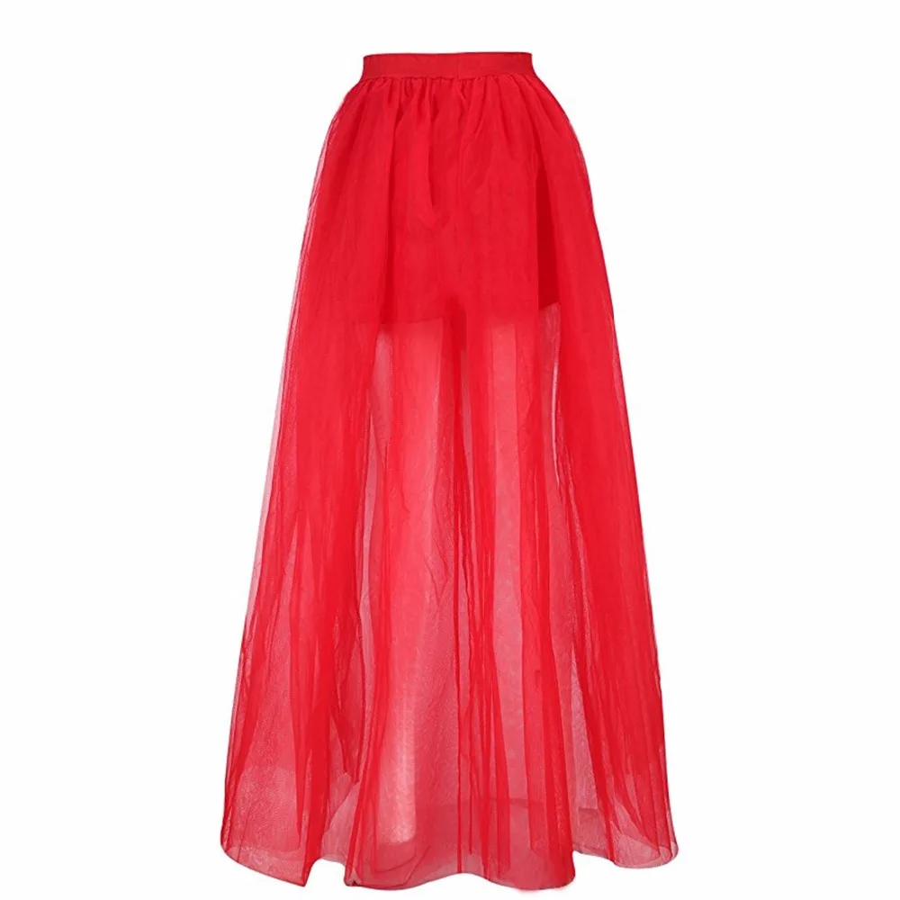 2019 high quality Tulle Skirt Sexy High Low Wedding Bridal Petticoat Black White Red underskirt Wedding Accessories