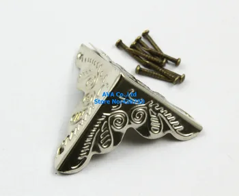 

40 Pieces Silver Jewelry Box Corner Gift Box Corner Protector 25mm