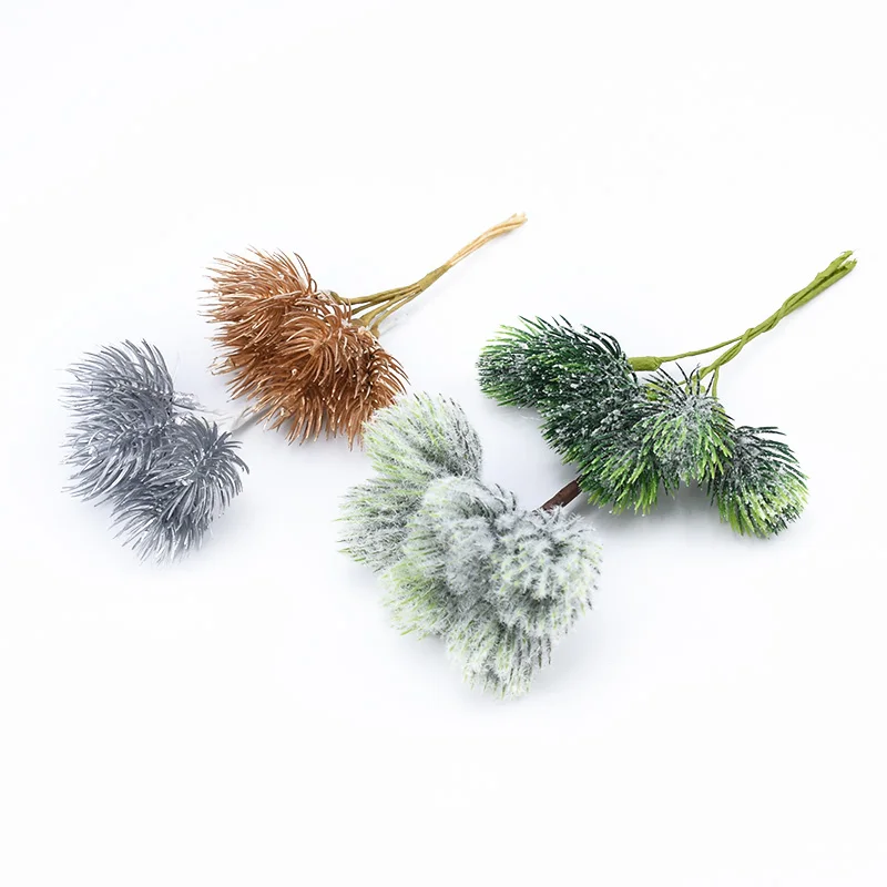 6pcs artificial plants decorative flowers wreaths vases for home decor needlework christmas diy gifts box fake plastic flowers