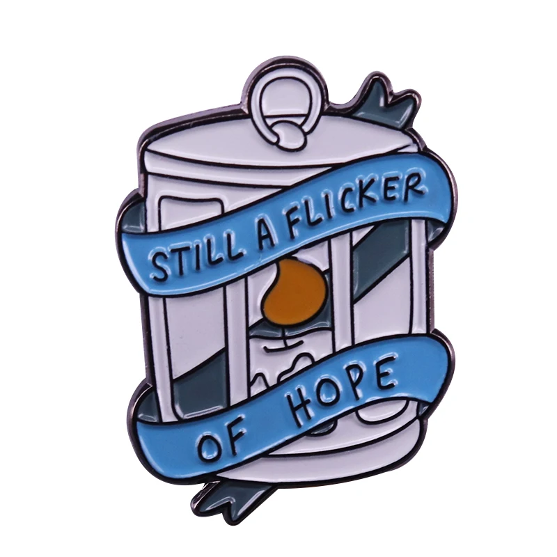 

Still a flicker of hope lantern brooch Niall Horan song inspired pin One Direction fans gift positive jewelry