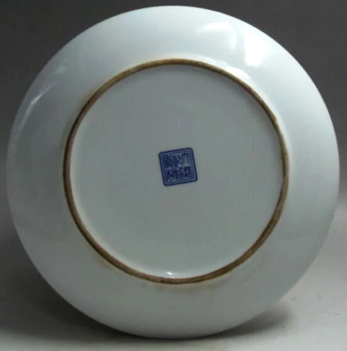 Изысканная китайская декоративная ручная роспись Цветущая синяя и белая фарфоровая тарелка