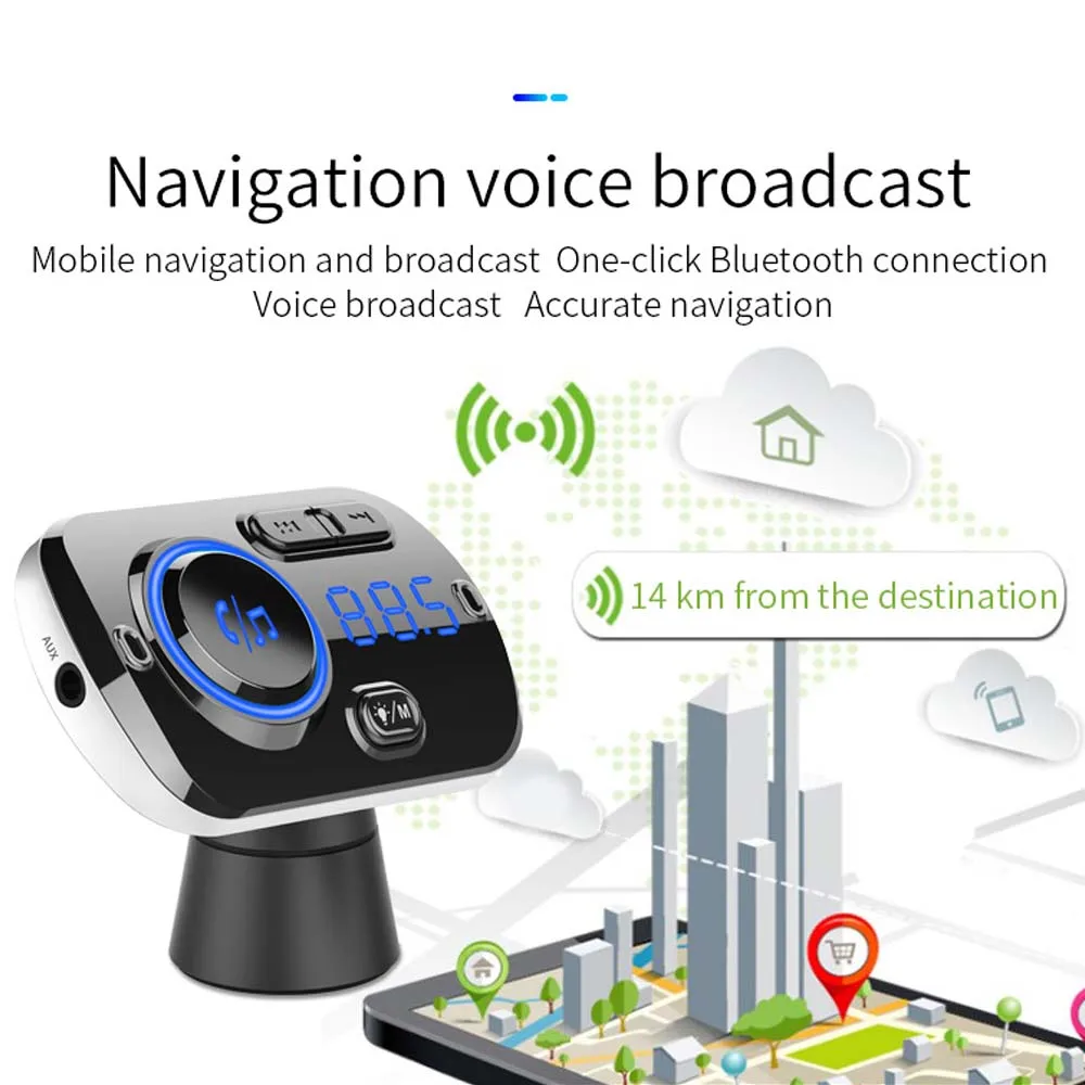 Mp3 плеер JINSERTA Bluetooth 5 0 FM передатчик автомобильный комплект USB QC3.0 Handsfree цветные