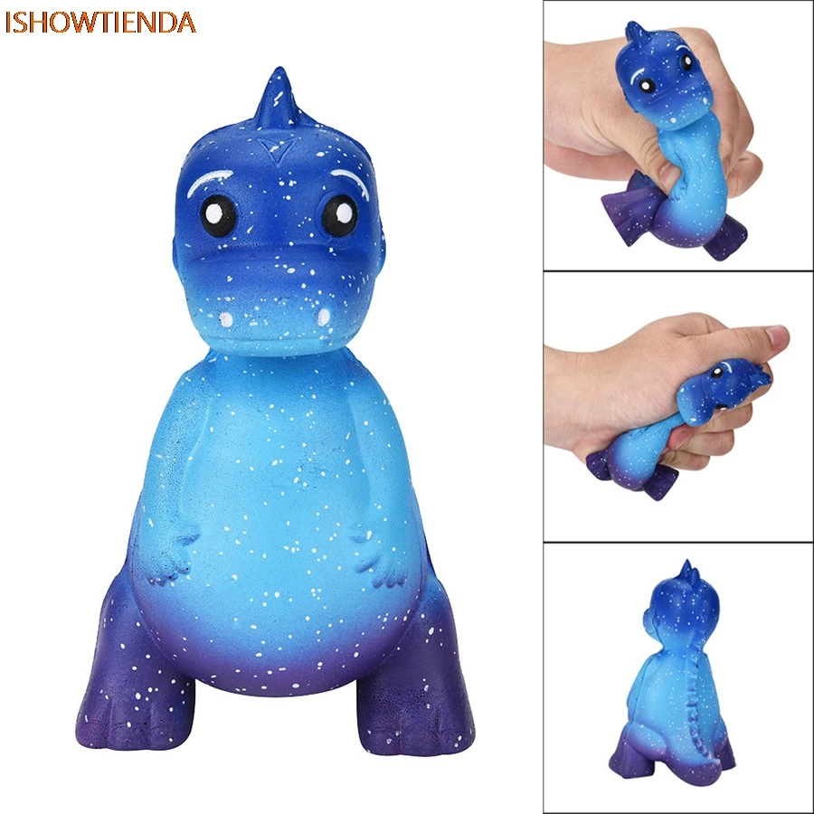 Galaxy динозавр милый Рекс Jumbo Squishy Jumbo ароматический крем супер медленно поднимающийся Squeeze игрушки PU Galaxy милый подарок игрушки Dropship