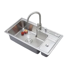 SUS304 сталь одна чаша 840*450*230 мм кухонная раковина X26101