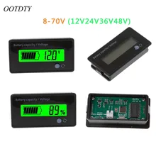 OOTDTY 8-70 в ЖК-дисплей свинцово-кислотная литиевая батарея ёмкость индикатор напряжения Тестер Вольтметр GY-6D