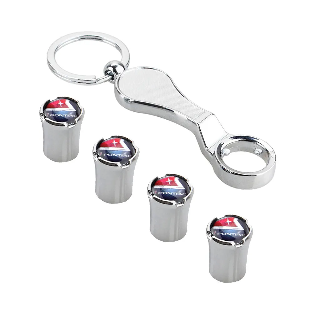 Car Accessories Wheel Tire Valve Caps With Keychain For Pontiac GTO