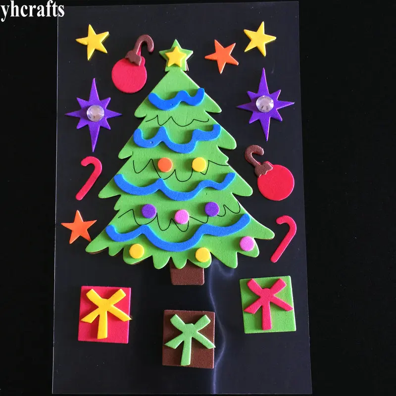 3 Snowman Snowflake Foam Ornaments Craft Kit Christmas Gift