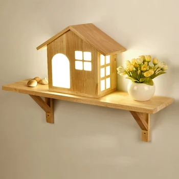 

LED Nordic Wooden House LED Lamp LED Light Wall lamp Wall Light Wall Sconce For Bar Store Foyer Bedroom Corridor Lobby