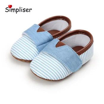 

Striped Cotton Soft First Walkers For 0-18 Moth Newborn Baby Girls Boys Crib Shoes Indoor Walking Shoes Slip-on Sneakers Pink