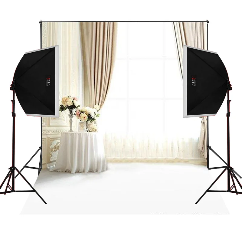 curtains window sunshine for wedding photo background backdrop studio