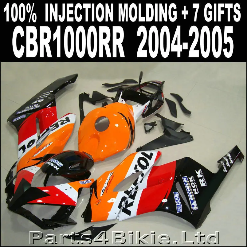 Обтекатели для HONDA CBR 1000 RR 7 подарков 2004 2005 обтекатель из АБС пластика 04 05 cbr1000rr