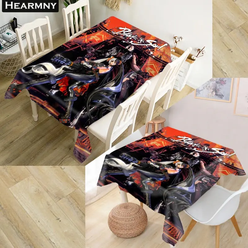 

HEARMNY 3D Tablecloth Blade&Soul Oxford Cloth Dust-proof Rectangular Table Cover For Party Home Decor 100X140cm140X140cm