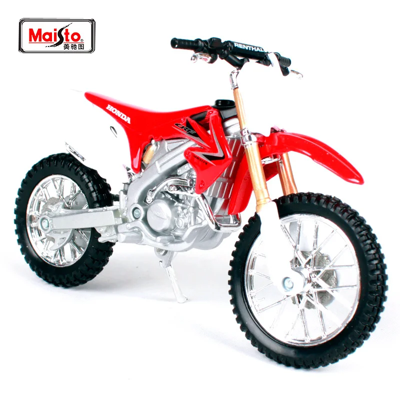 BRAND NEW HONDA CRF 450R MOTOCROSS MOTORCYCLE MAISTO RED 1:18 REPLICA BIKE MODEL 
