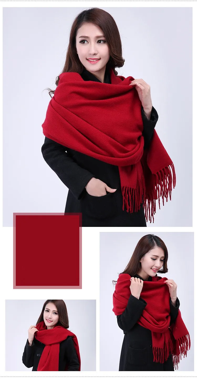 Черный осенне-зимний китайский женский шарф из шерсти плотный теплый шарф Mujer Bufanda Chal размер 70x200 см Jsh004B