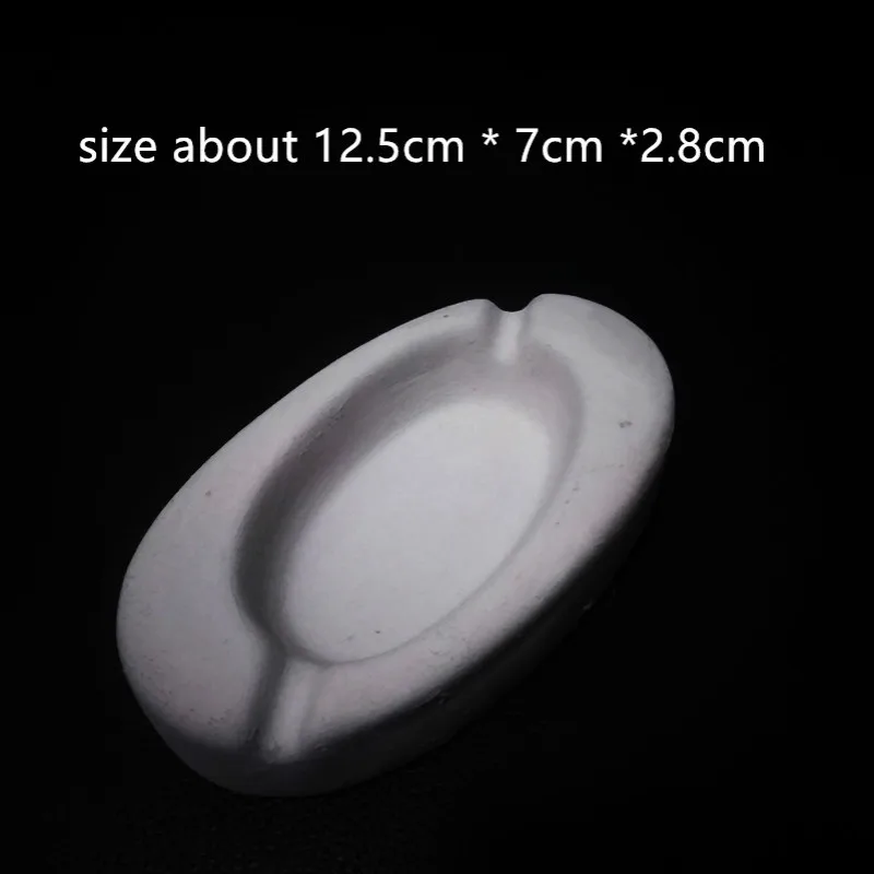 Simal Small 3D Oval Cement Silicone Mold for Ashtray Making Resin Clay Craft Pot Making Concrete Mould