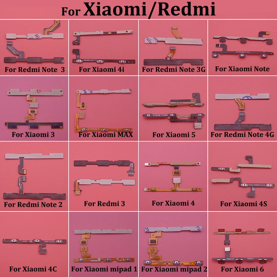 

Power Button Switch On Off Button Volume For Xiaomi Mi3 Mi4 Mi4S Mi4C Mi4i Mi5 Mi6 note MAX mipad 1 2 For Redmi note 2 3 4