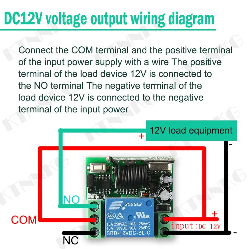 DC 12V 10A 1 Channel Remote Control Switch Wireless Receiver Relay Module for RF 433MHz Remote Garage Lighting Electric Door DC 12V 10A 1 Channel Remote Control Switch Wireless Receiver Relay Module for RF 433MHz Remote Garage Lighting Electric Door