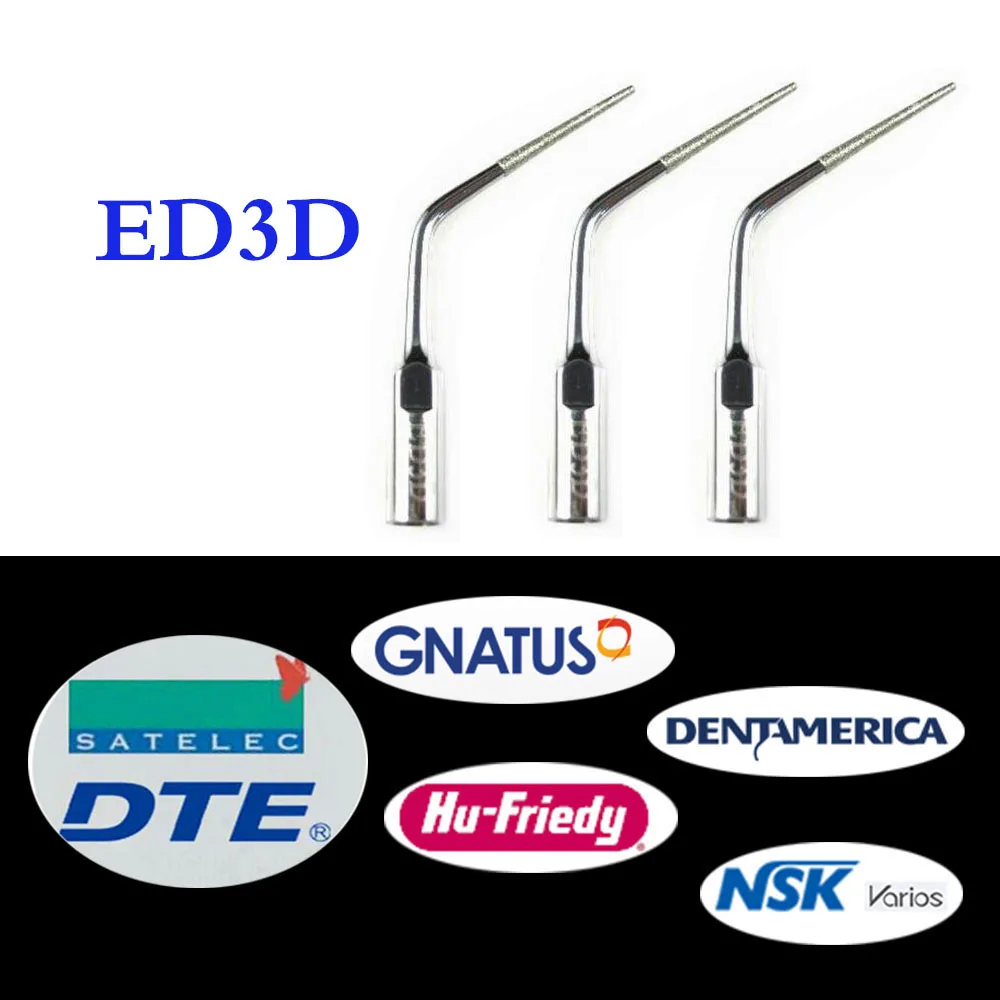 3 pieces/lot Dental Scaler Tip ED3D for DTE/ Satelec/ NSK/ Gnatus