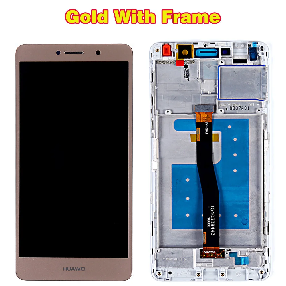 Huawei mate 9 Lite 5,5 дюймов ЖК-дисплей BLL-L23 сенсорный экран для huawei Honor 6X дигитайзер сборка рамка с бесплатными инструментами - Цвет: Gold with Frame