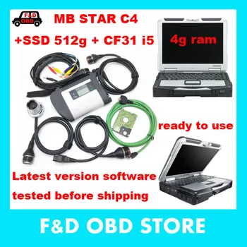 

Newest Software Mb Star C4 SD Connect C4 Multiplexer with WIFI good quality Star C4 Car Tool