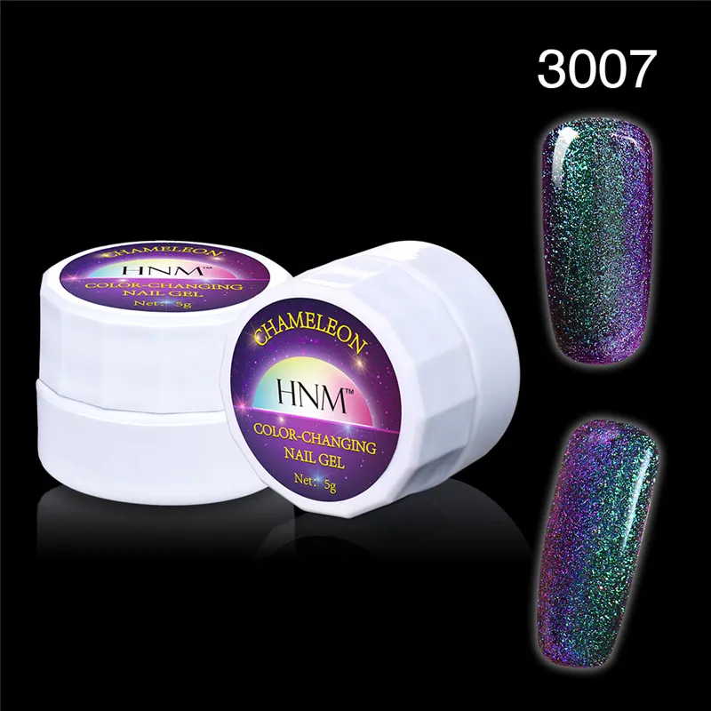 HNM блеск Полупостоянный УФ-гель для ногтей 5G 3-го поколения Хамелеон 12 цветов штамповки Гибридный лак Топ базовый праймер - Цвет: 3007