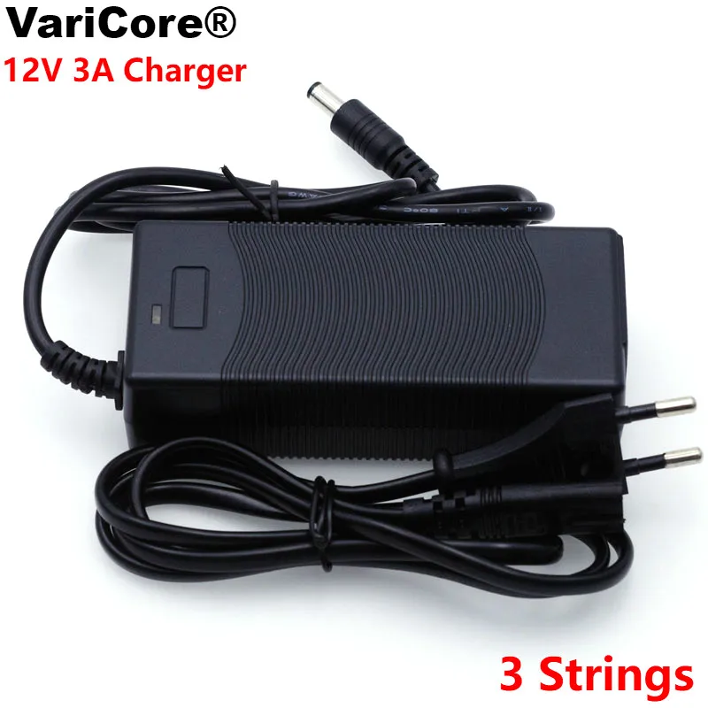 VariCore 12V 24V 36V 48V 3Series 6 Series 7 Series 10 Series 13 Strings 18650 литиевая батарея зарядное устройство 12,6 V 29,4 V DC 5,5*2,1mm - Цвет: 12V 3A  charger