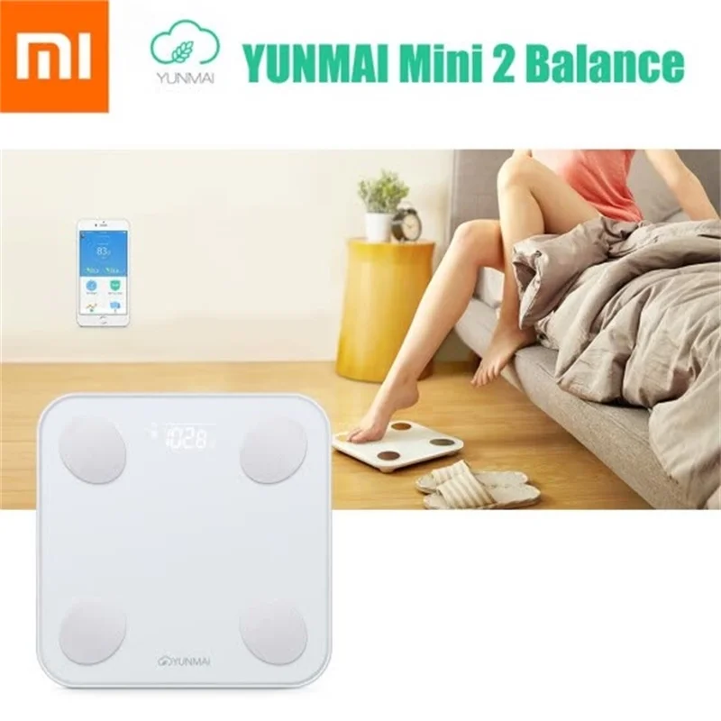 Xiaomi YUNMAI Mini 2 баланс смарт тела жира Вес весы здоровье Цифровой ing английское