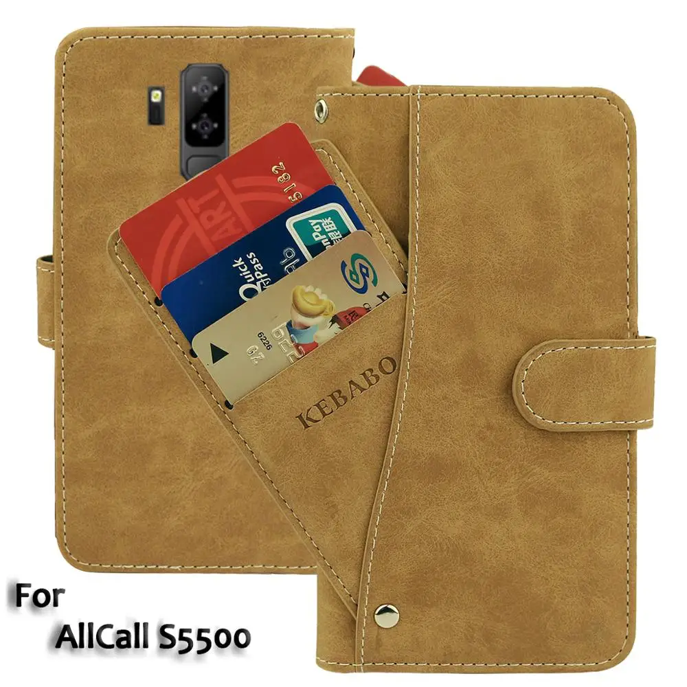 Винтажный кожаный чехол-кошелек AllCall S5500, чехол 5,99 дюйма, флип-чехол, Роскошный чехол с отделениями для карт, Защитные чехлы для телефона с магнитной подставкой