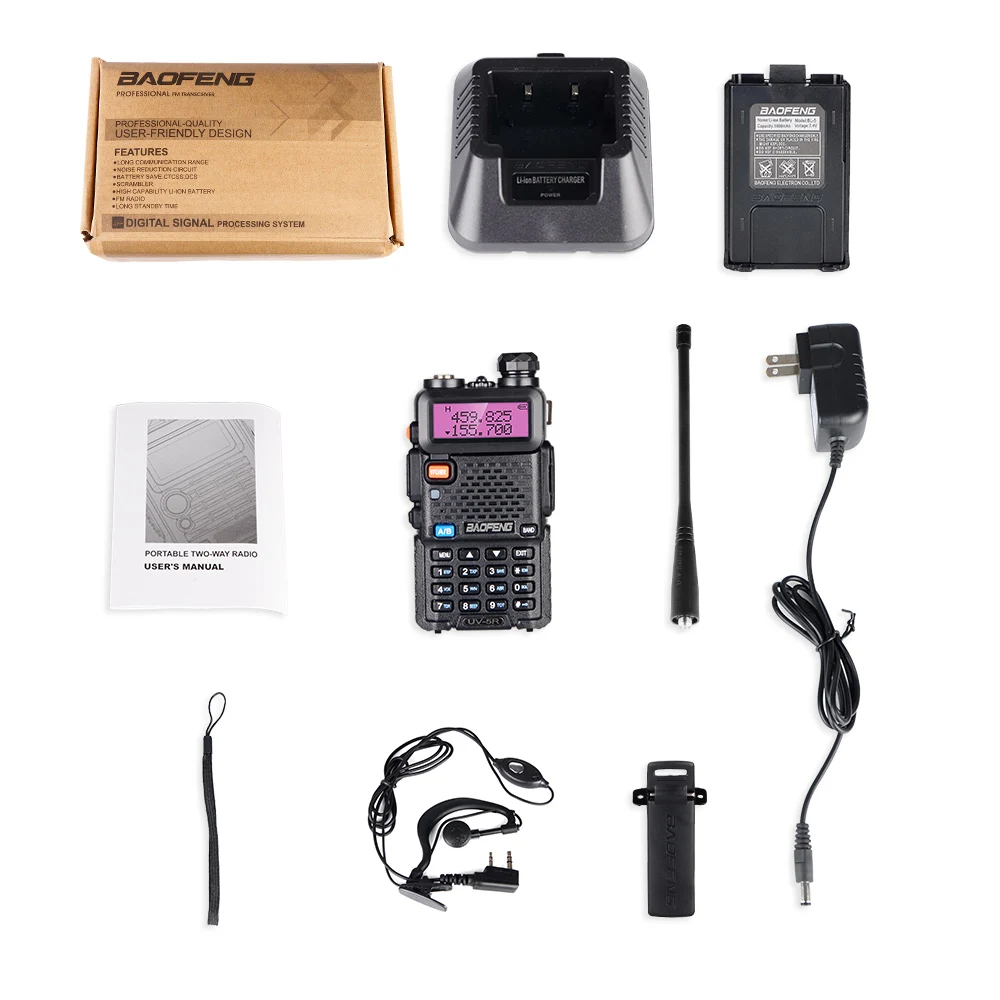 8 вт Baofeng UV 5R портативная рация 10 км uv 5r двухдиапазонное двухстороннее радио UV5R VHF