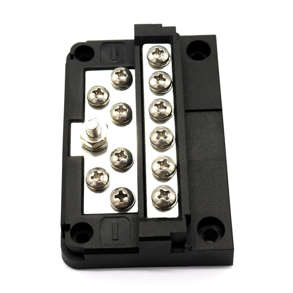 1 Pcs 12 Way Fuse Box Block Screw Terminal Block Fuses Line Terminal Power Ground DC 32V For Truck RV Coaches Boat