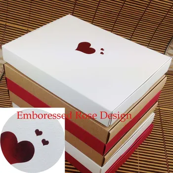 

Bigger Extension High Quality Wedding Favour Box Wedding Invitation White Rose Design cardboard Boxes 20x15x2.5cm