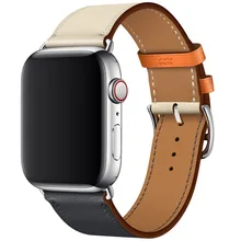 Genuine Leather Watch Strap For Apple Watch Series 4 Wrist Band Colorful Single Tour Bracelet For Apple Series 1 2 3 Watchbands Genuine Leather Watch Strap For Apple Watch Series 4 Wrist Band Colorful Single Tour Bracelet For Apple Series 1 2 3 Watchbands