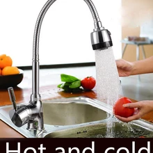 Твердый медный кухонный миксер, кран для холодной и горячей кухни с одним отверстием, кухонный смеситель для кухни