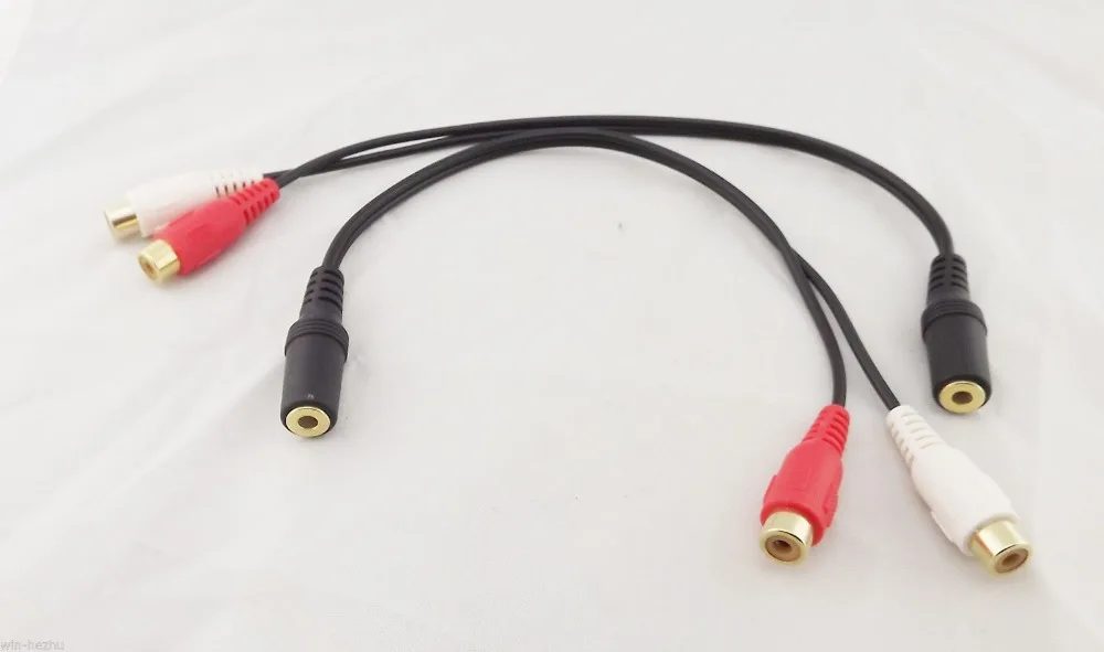 2 шт. аудио адаптер с разъемом мама 3 5 мм 25 см|adapter cable|cable adapterstereo splitter audio |