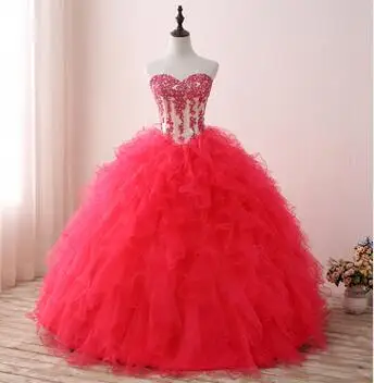 the picture color Bealegantom Милая Бальные платья бальное платье с бисером куртка Сладкий 16 Vestidos De 15 Anos QA1309 - Цвет: the picture color
