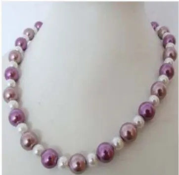 

Beautiful 10mm shell pearl cultured pearl necklace