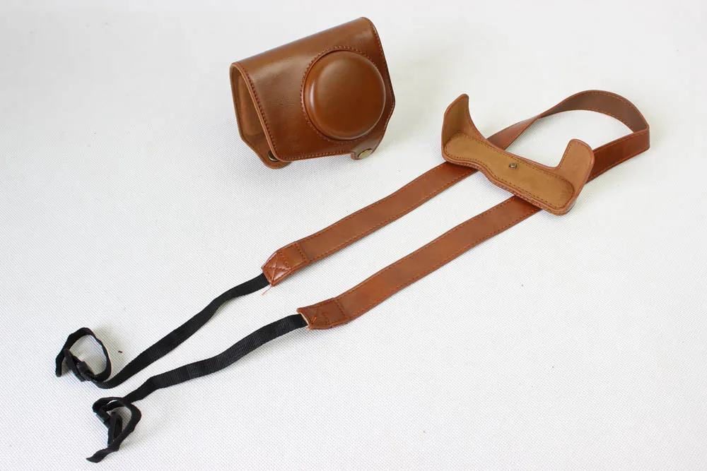 Brown Чехол из искусственной кожи для камеры, чехол для Panasonic LX10 LUMIX LX10 DMC-LX10, чехол для видеокамеры - Цвет: Brown