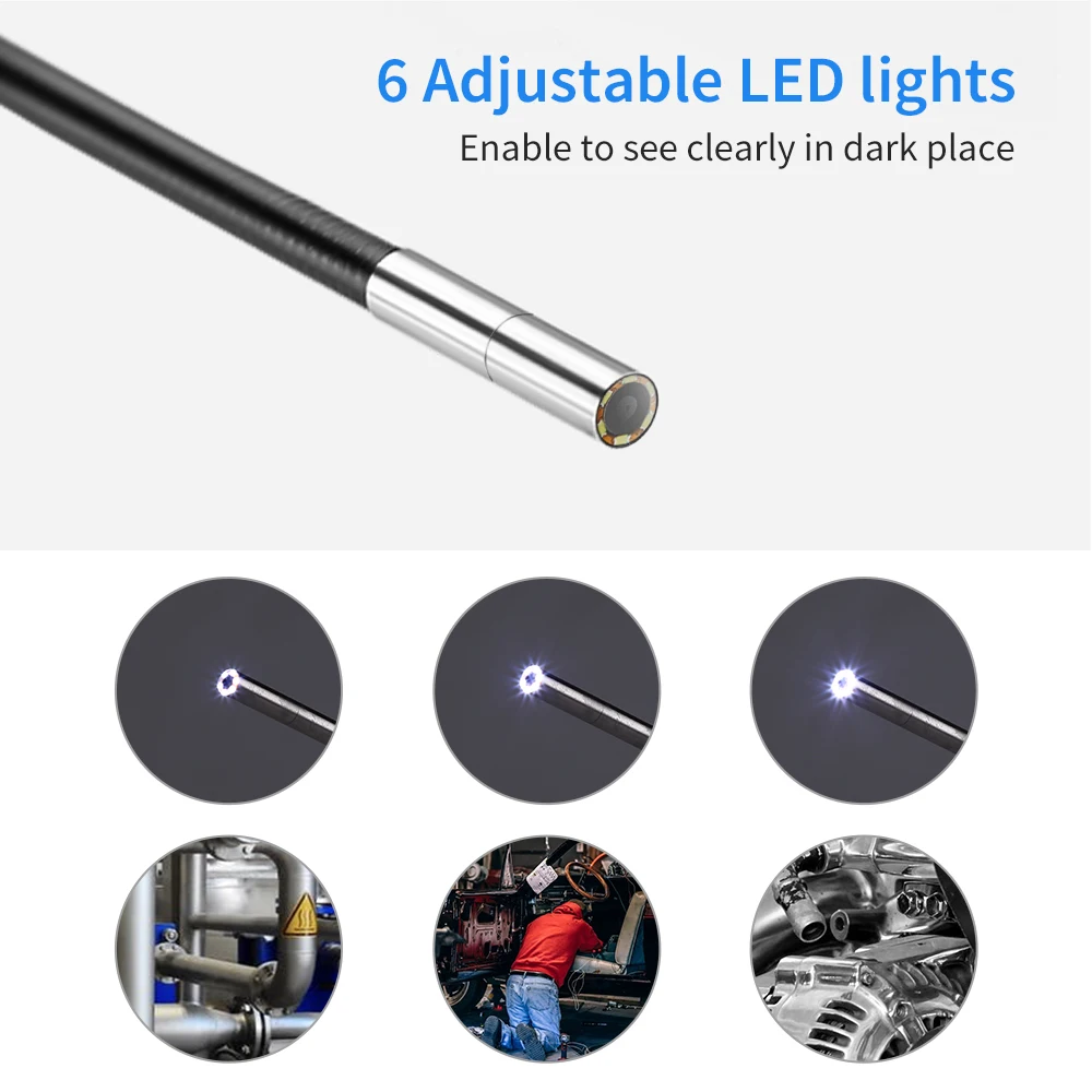 EYOYO NTS300 Dia 3.9mm 3M Snake Inspection Camera 4.3 LCD Monitor 720P Endoscope Borescope DVR Reco
