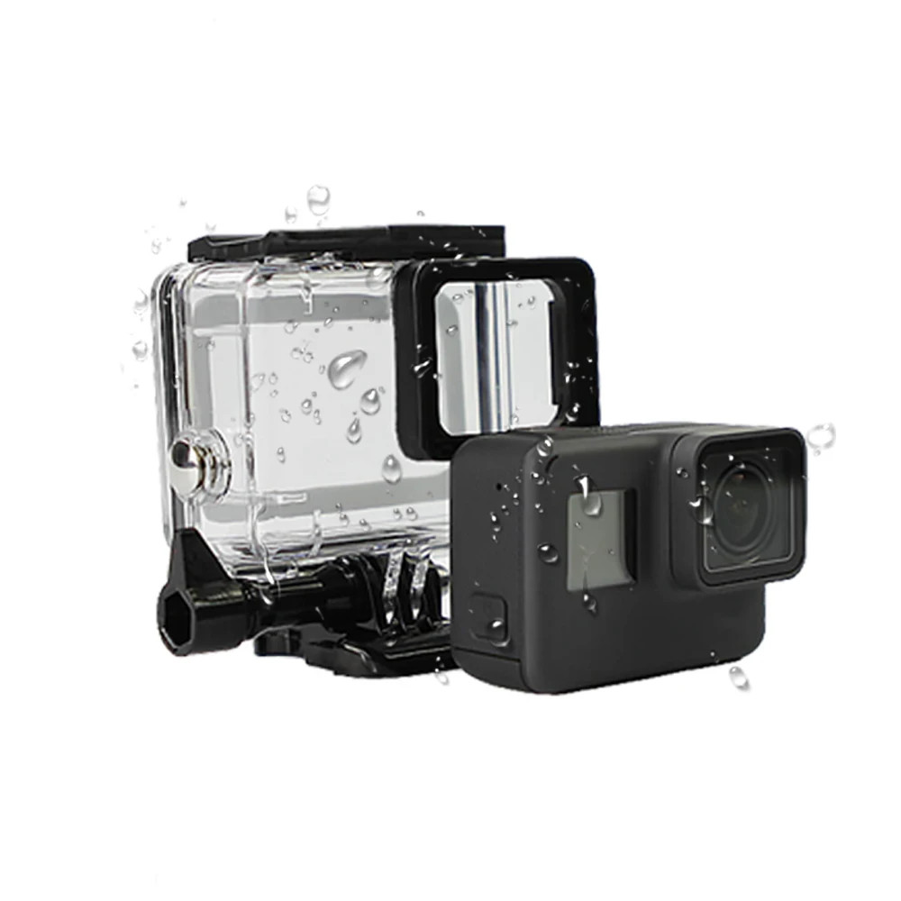 SnowHu 45M Waterpro для Go pro 7 6 5 Аксессуары водонепроницаемый корпус Чехол крепление Gopro Hero