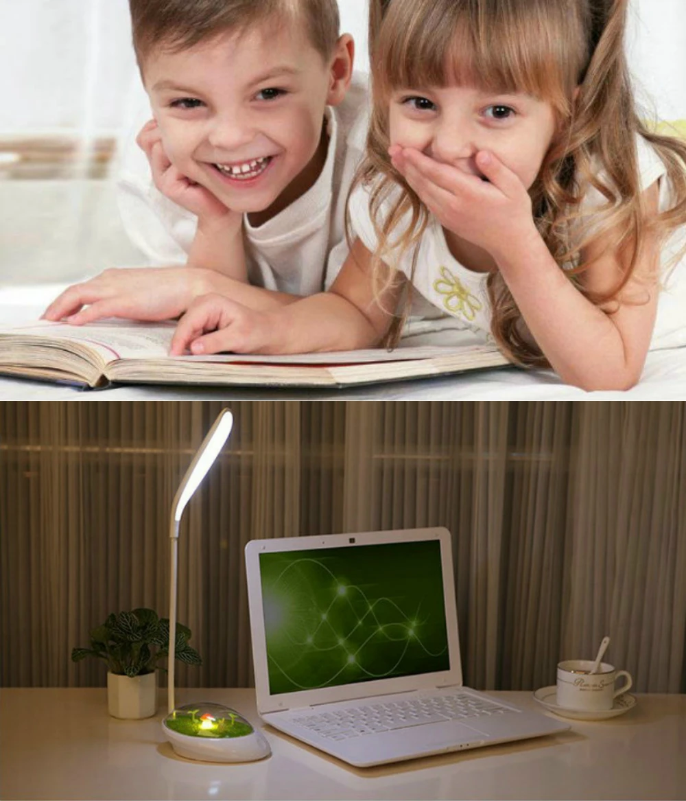 Modern Children Reading White Daylight Rechargeable USB Dimmable Girls Boys Kids Best LED Desk Table Lamp with Natural Light and Night Light 7