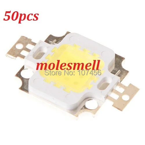 

50pcs 10W LED Integrated High power LED Beads white 900mA 9.0-12.0V 800-900LM 40mil Taiwan Chips Free shipping