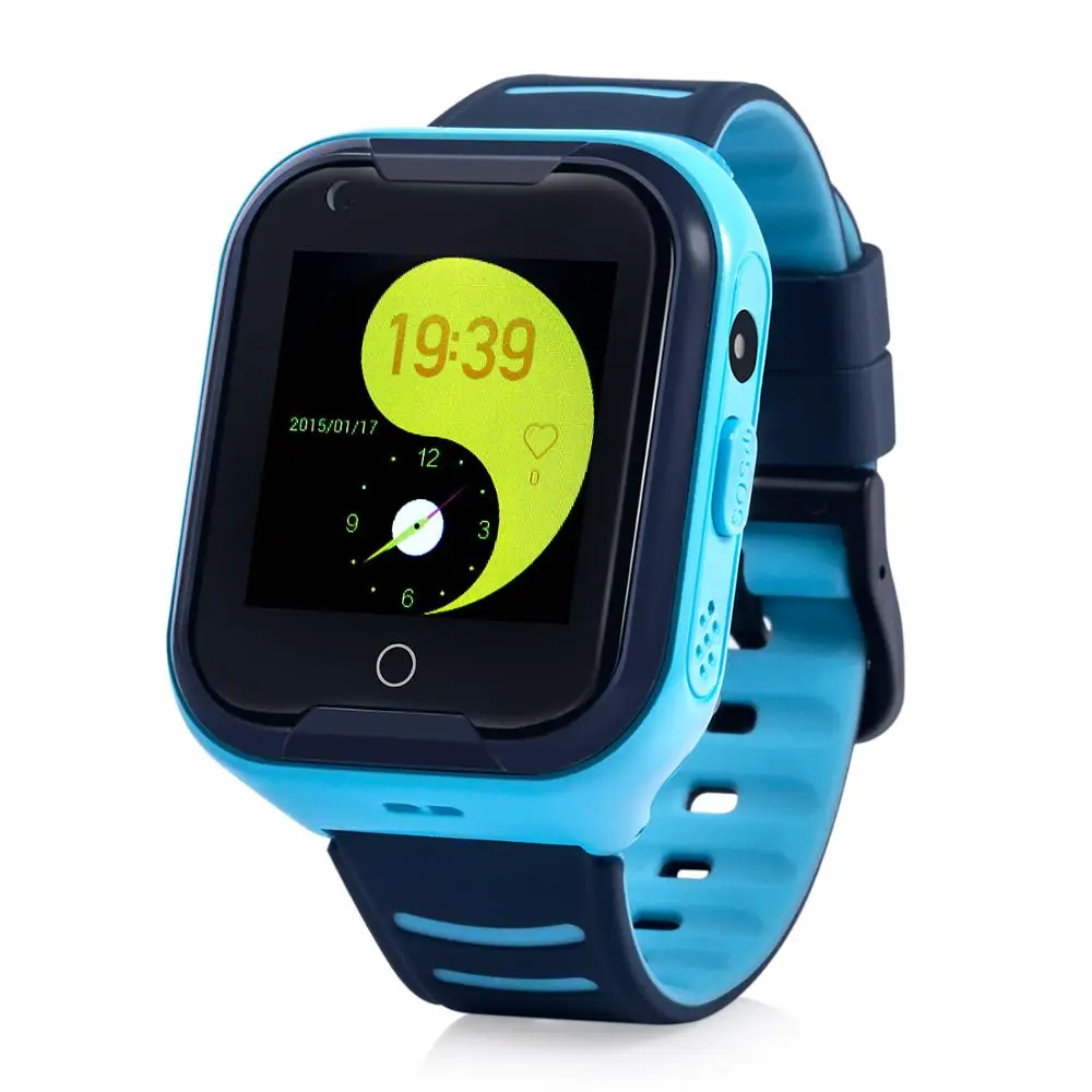 Wonlex дети 4G Видеозвонок Дети gps Смарт часы водонепроницаемый IP67 плавательные Часы Анти-потеря GPRS позиционирование Детские лучшие подарки - Цвет: KT11-Blue