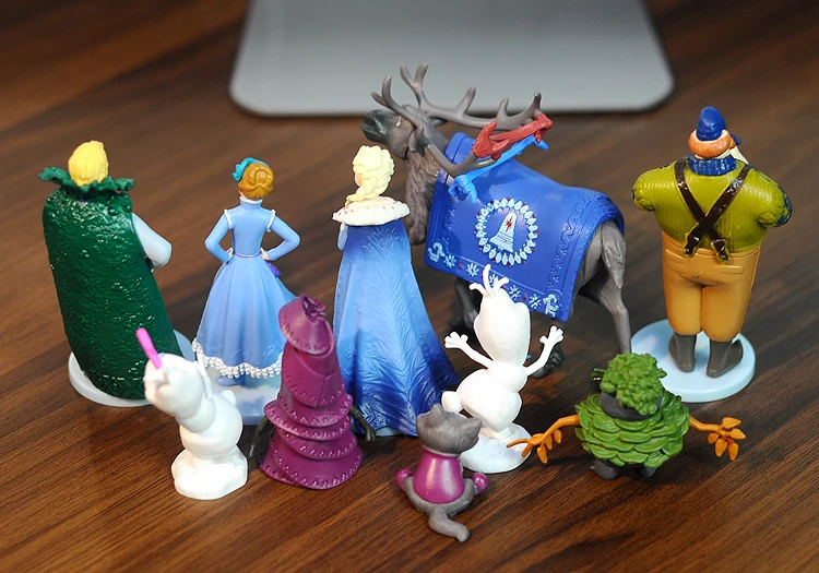10 шт. Дисней Принцесса Замороженные 2 Эльза и Анна фигурки аниме куклы дети подарок на день рождения модельные Фигурки игрушки для детей