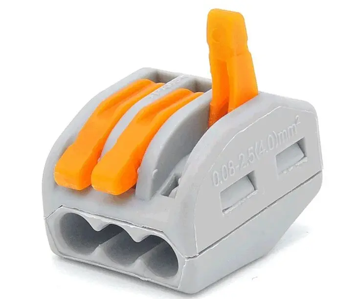 10PCS PCT-213 3 Pin Universal Compact Wire Wiring Connector Conductor Terminal Block With Lever