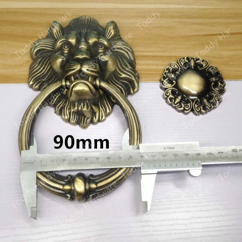 

Antique Furniture Handles Vintage Lion Head Cabinet Knobs and Handles Furniture Door Cabinet Drawer Pull Handle Knob Ring