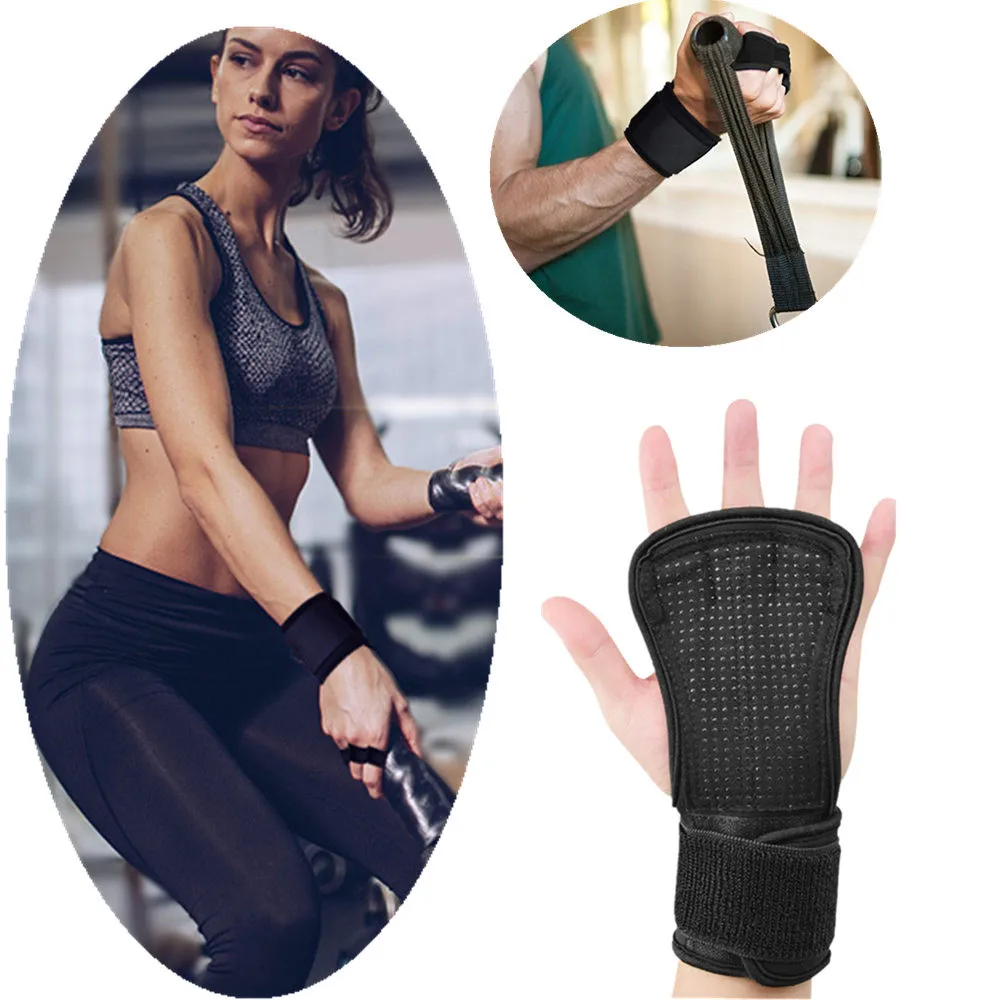 

2Pcs Multi-purpose Cross Training Gloves Non-Slip Palm Silicone Weight Lifting Glove Wrist breathable mesh light foam inner