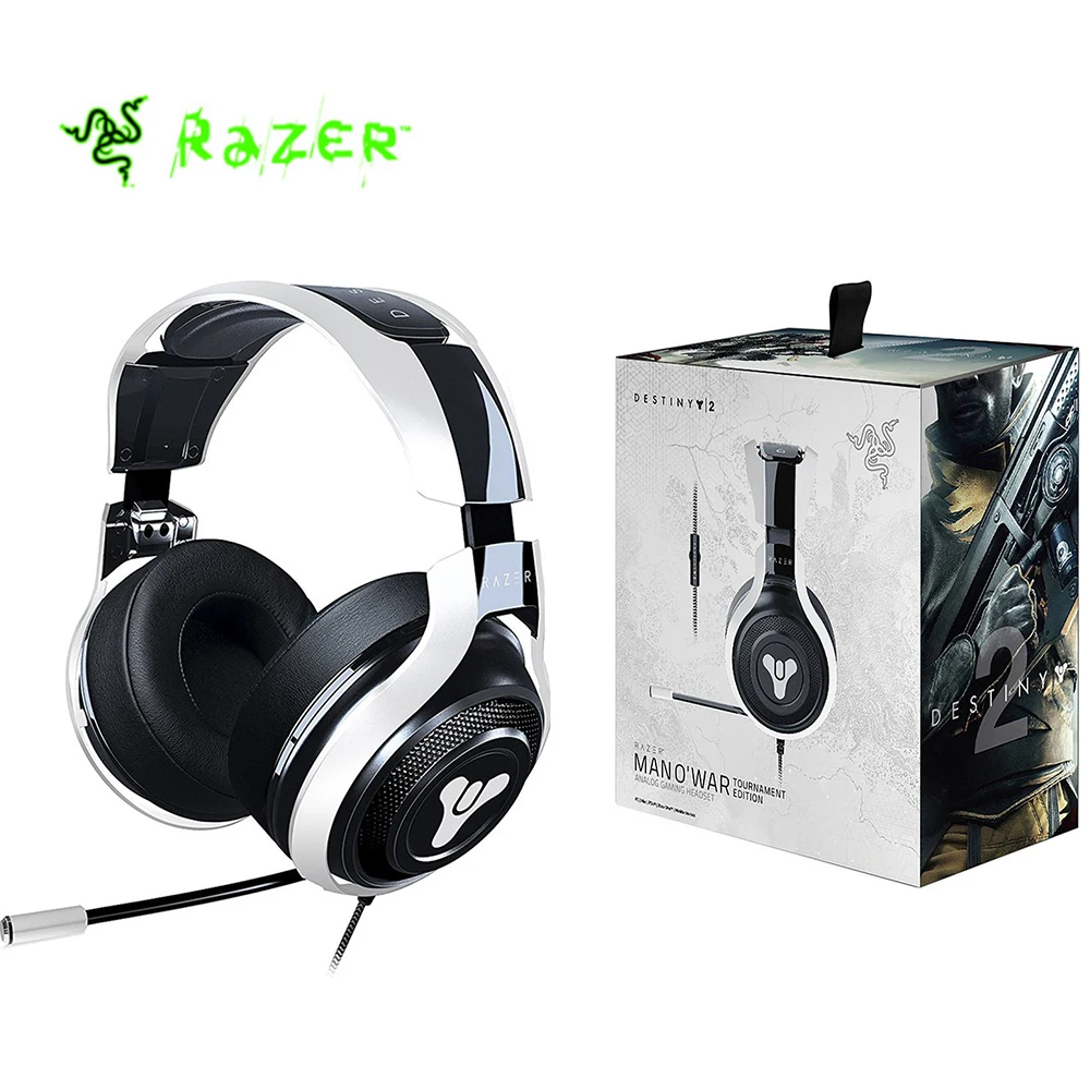 

Razer Man O'War Tournament Edition Destiny 2 Edition Gaming Headset with Mic Noise Isolating Analog Gaming Headphone Headset