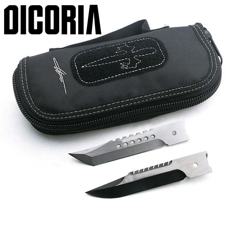 DICORIA Cerberus Knife Blade:D2 Handle:6061-T6Aluminum(CNC) Tanto/Drop point Outdoor camping survival tool wholesale