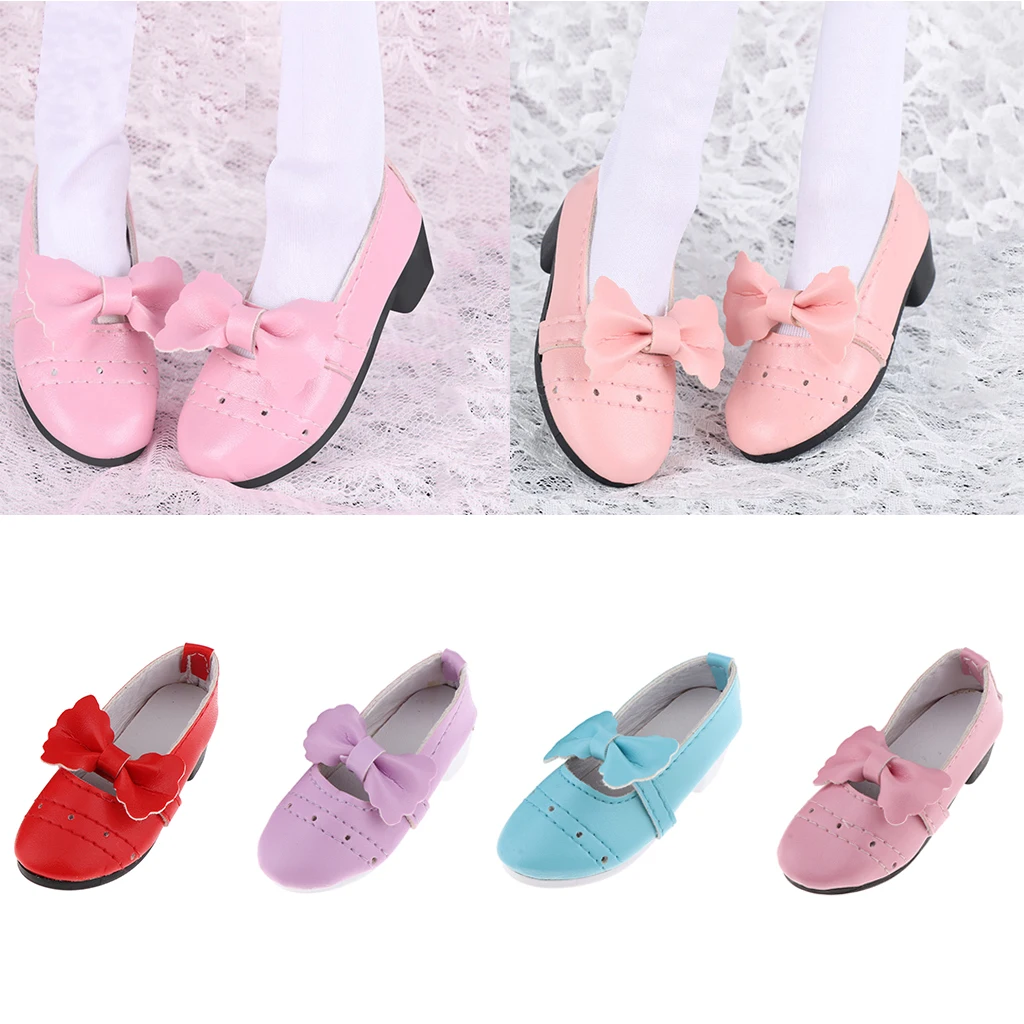 1/3 BJD/костюм из искусственной кожи; обувь на среднем каблуке для девочек; Аксессуары для девочек; обувь для кукол; цвет красный, розовый