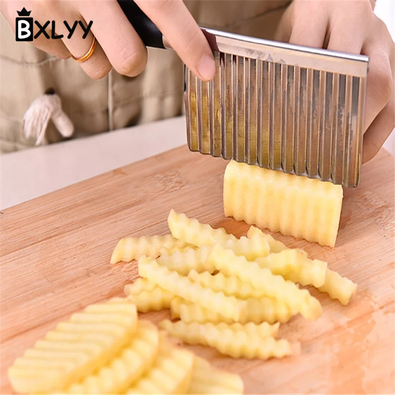 Популярный волнистый нож BXLYY 2018 из нержавеющей стали резак для картофеля